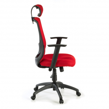 sedia da ufficio rosso lake rete transpirante braccioli regolabili 1d supporto lombare poggiatesta 7