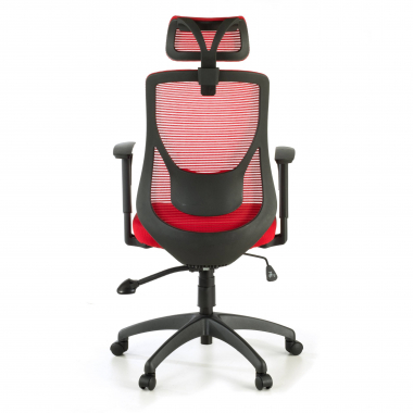 sedia da ufficio rosso lake rete transpirante braccioli regolabili 1d supporto lombare poggiatesta 8