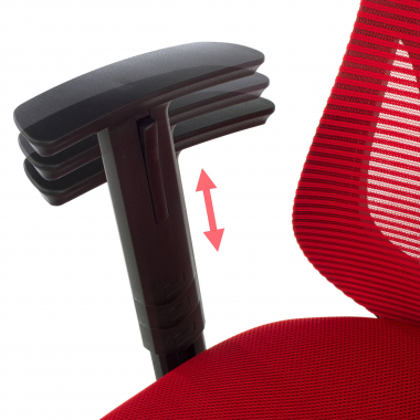 sedia da ufficio rosso lake rete transpirante braccioli regolabili 1d supporto lombare poggiatesta 4