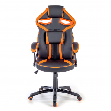 sedia gaming arancione ecopelle ecopelle braccioli fissi 3