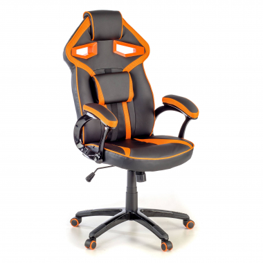 sedia gaming arancione ecopelle ecopelle braccioli fissi 1