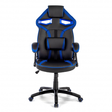 sedia gaming blu ecopelle ecopelle braccioli fissi 3