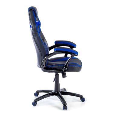 sedia gaming blu ecopelle ecopelle braccioli fissi 7