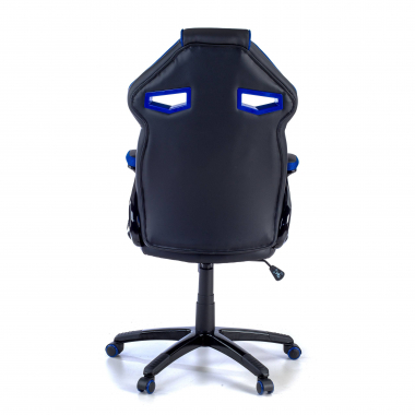 sedia gaming blu ecopelle ecopelle braccioli fissi 8