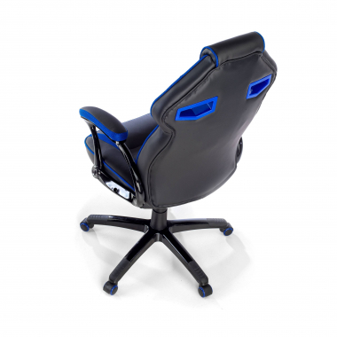 sedia gaming blu ecopelle ecopelle braccioli fissi 6