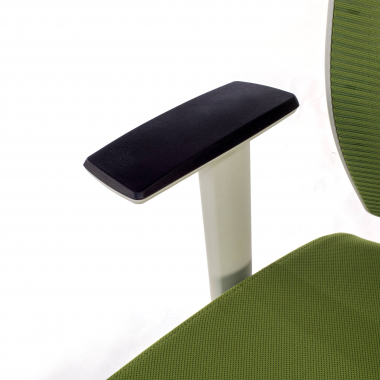 sedia ergonomica bianco verde struttura bianca rete transpirante braccioli regolabili 1d supporto lombare 8