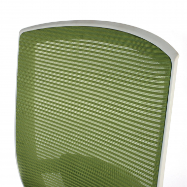 sedia ergonomica bianco verde struttura bianca rete transpirante braccioli regolabili 1d supporto lombare 6