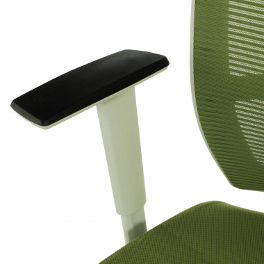 sedia ergonomica bianco verde struttura bianca poggiatesta rete transpirante braccioli regolabili 1d supporto lombare poggiatesta 5