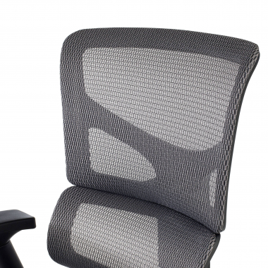sedia ergonomica grigio next2 senza poggiatesta rete transpirante braccioli regolabili 4d doppio supporto lombare 6