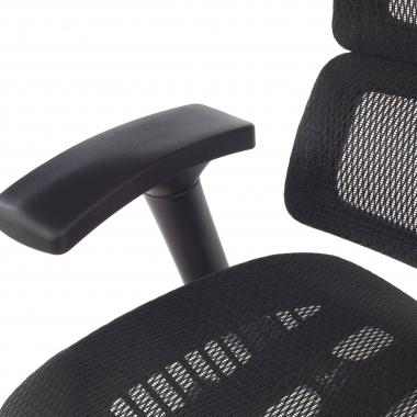 sedia ergonomica nero next2 senza poggiatesta rete transpirante braccioli regolabili 4d doppio supporto lombare 6