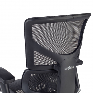 sedia ergonomica nero next2 senza poggiatesta rete transpirante braccioli regolabili 4d doppio supporto lombare 5