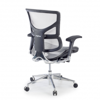 sedia ergonomica bianco next2 senza poggiatesta rete transpirante braccioli regolabili 4d doppio supporto lombare 7