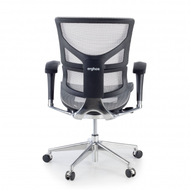 sedia ergonomica bianco next2 senza poggiatesta rete transpirante braccioli regolabili 4d doppio supporto lombare 6