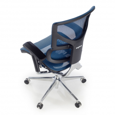 sedia ergonomica blu next2 senza poggiatesta rete transpirante braccioli regolabili 4d doppio supporto lombare 7