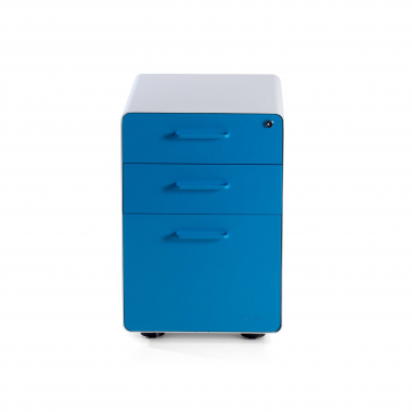 cassettiera da ufficio bianco blu zole 3