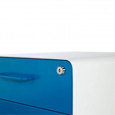 cassettiera da ufficio bianco blu zole 5