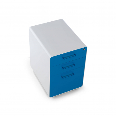 cassettiera da ufficio bianco blu zole 8