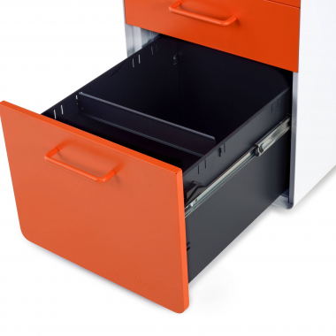 cassettiera da ufficio bianco arancione zole 6