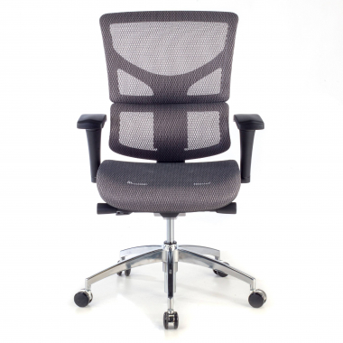 sedia ergonomica grigio next1 senza poggiatesta rete transpirante braccioli regolabili 4d doppio supporto lombare 4