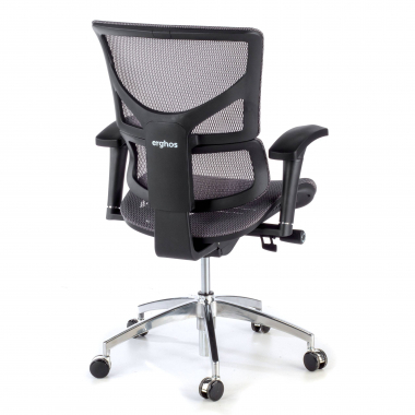 sedia ergonomica grigio next1 senza poggiatesta rete transpirante braccioli regolabili 4d doppio supporto lombare 8