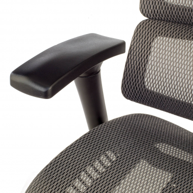 sedia ergonomica grigio next1 senza poggiatesta rete transpirante braccioli regolabili 4d doppio supporto lombare 7