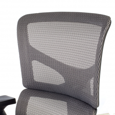 sedia ergonomica grigio next1 senza poggiatesta rete transpirante braccioli regolabili 4d doppio supporto lombare 5