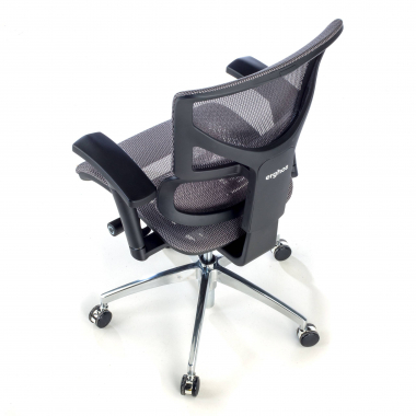 sedia ergonomica grigio next1 senza poggiatesta rete transpirante braccioli regolabili 4d doppio supporto lombare 9