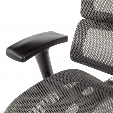sedia ergonomica grigio next2 con poggiatesta rete transpirante braccioli regolabili 4d supporto lombare poggiatesta 6