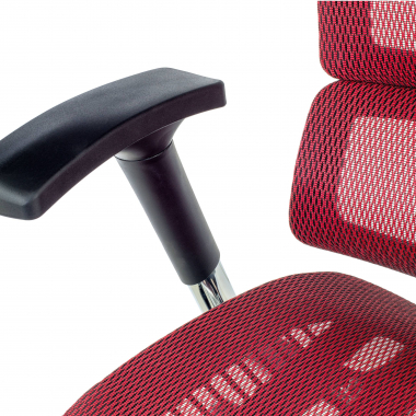 sedia ergonomica rosso next2 con poggiatesta rete transpirante braccioli regolabili 4d supporto lombare poggiatesta 6