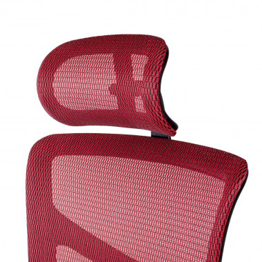 sedia ergonomica rosso next2 con poggiatesta rete transpirante braccioli regolabili 4d supporto lombare poggiatesta 7