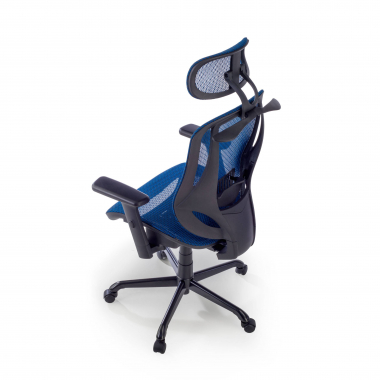sedia ergonomica blu locktech rete transpirante braccioli regolabili 1d supporto lombare poggiatesta 9
