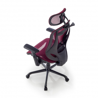 sedia ergonomica rosso locktech rete transpirante braccioli regolabili 1d supporto lombare poggiatesta 11