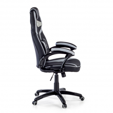 sedia gaming bianco ecopelle ecopelle braccioli fissi 3
