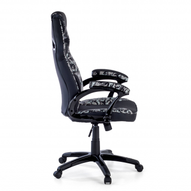 sedia gaming grigio camouflage ecopelle braccioli fissi 3