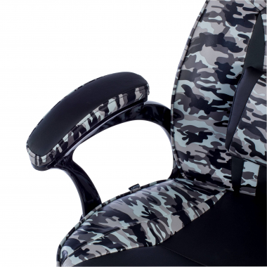 sedia gaming grigio camouflage ecopelle braccioli fissi 6