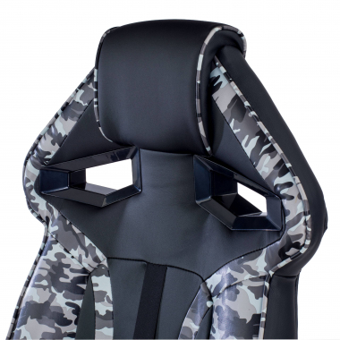 sedia gaming grigio camouflage ecopelle braccioli fissi 7