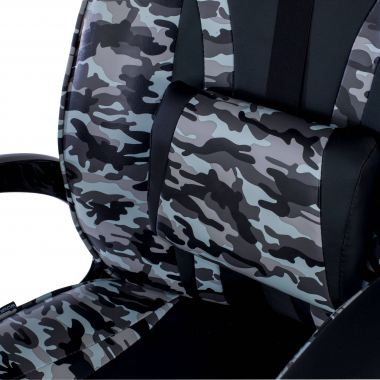 sedia gaming grigio camouflage ecopelle braccioli fissi 5