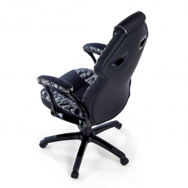 sedia gaming grigio camouflage ecopelle braccioli fissi 9