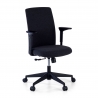 Sedia Girevole Sheryl white, braccioli regolabili, rivestita