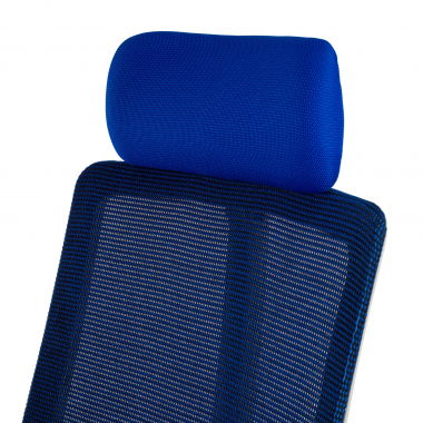 sedia da ufficio economica bianco blu struttura bianca rete transpirante braccioli regolabili 4d supporto lombare poggiatesta 12