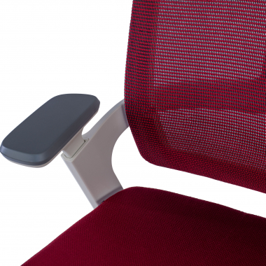 sedia da ufficio economica bianco rosso struttura bianca rete transpirante braccioli regolabili 4d supporto lombare poggiatesta 11
