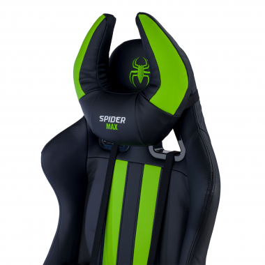 sedia gaming verde spider ecopelle braccioli mobili cuscino lombare e cervicale poggiatesta 8