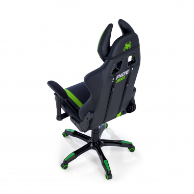 sedia gaming verde spider ecopelle braccioli mobili cuscino lombare e cervicale poggiatesta 10