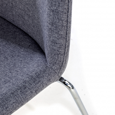 sedia da conferenza nero senza bracci tessuto braccioli fissi 5