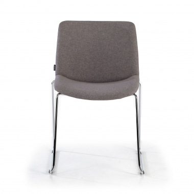 sedia da conferenza grigio senza bracci tessuto braccioli fissi 3