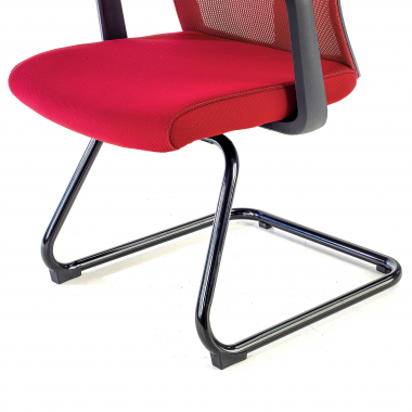 sedia da conferenza rosso sedia confidente rete transpirante braccioli fissi 8