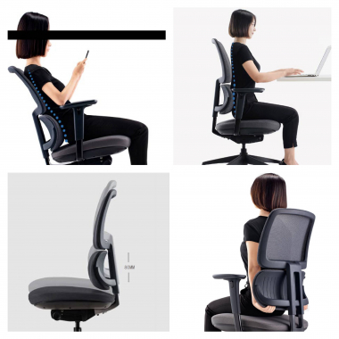 sedia ergonomica nero bjorg rete transpirante braccioli regolabili 3d supporto lombare poggiatesta 9