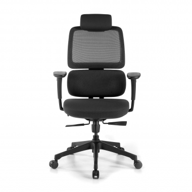 sedia ergonomica nero bjorg rete transpirante braccioli regolabili 3d supporto lombare poggiatesta 3