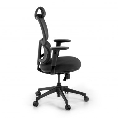 sedia ergonomica nero bjorg rete transpirante braccioli regolabili 3d supporto lombare poggiatesta 4