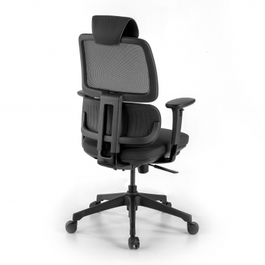 sedia ergonomica nero bjorg rete transpirante braccioli regolabili 3d supporto lombare poggiatesta 6